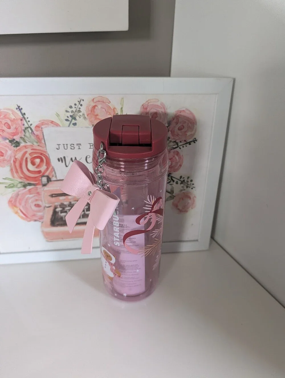 ☃️NWT Starbucks Holiday 2025 Starbuck Holiday Bears Pink Bow Travel Tumbler 16